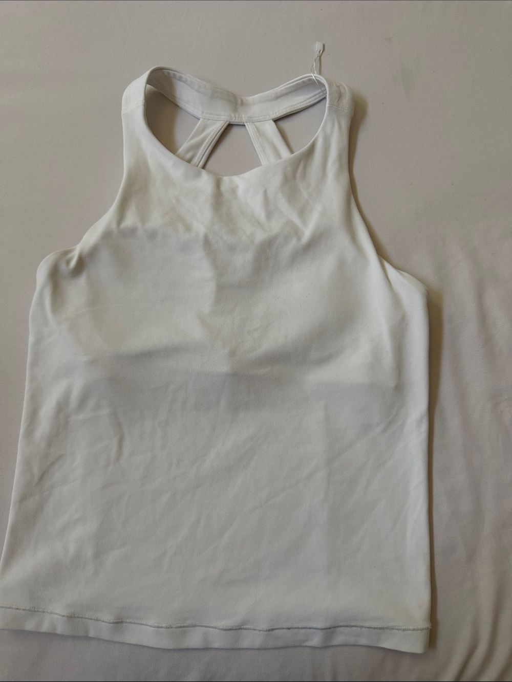 Athleta White Racerback Athletic Tank Top